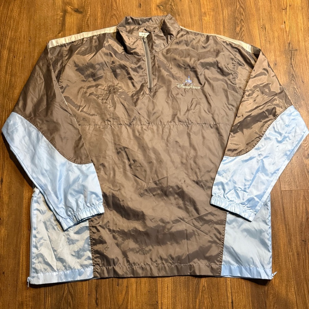Disney Parks Rain Jacket XL/XXL 1/4 Zip Windbreaker Packable Vented
